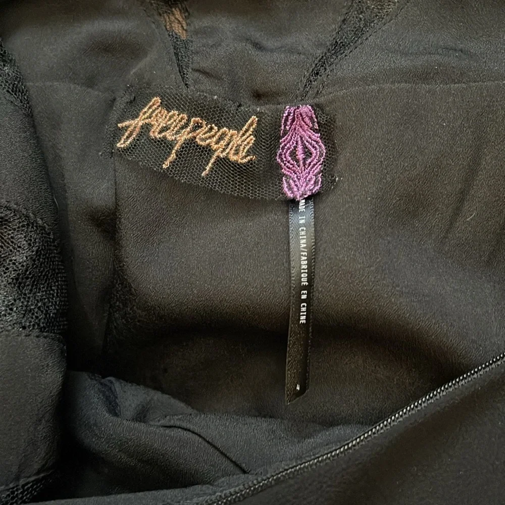 Free people Dove lace sheer mesh mini ruffle dress 4 - Picture 10 of 13